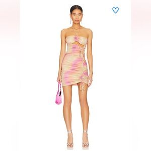 Superdown Jourdan Ruched mini dress size small